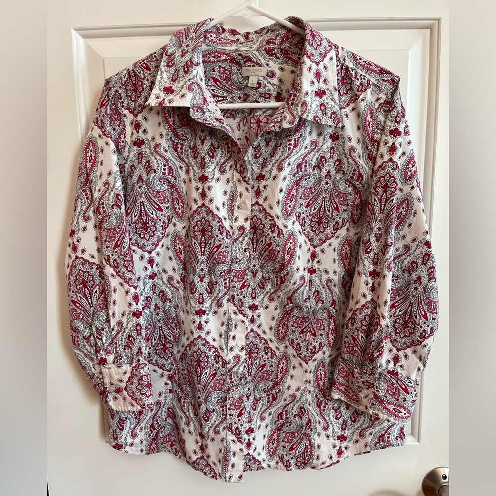 Talbots blouse size large